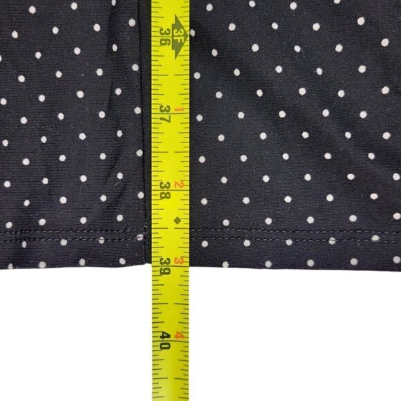 Evan Picone Halter Dress Size 12P Black Ivory Polka Dot Button Front Pockets New - Picture 10 of 12